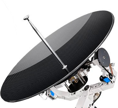 Intellian V100 Ku-band maritime stabilized antenna CloseUp