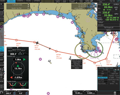 Furuno Voyager Routeplanning