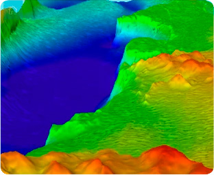 3d map of of Aukland Harbour shipping channel in CDX