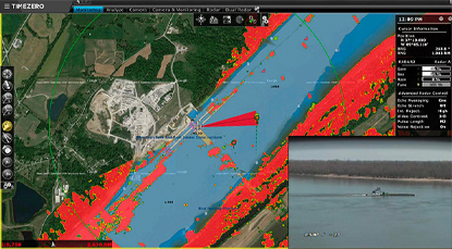 TZ Coastal - Radar echoes displayed on the map