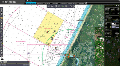 TZ Coastal - Chart displaying AIS information